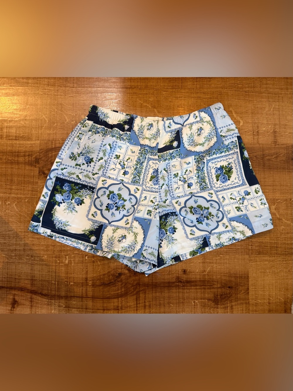 NWOT Abercrombie & Fitch Patchwork High Waist Shorts